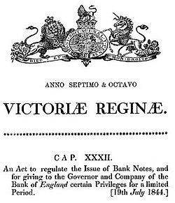 Peel's Bank Charter Act