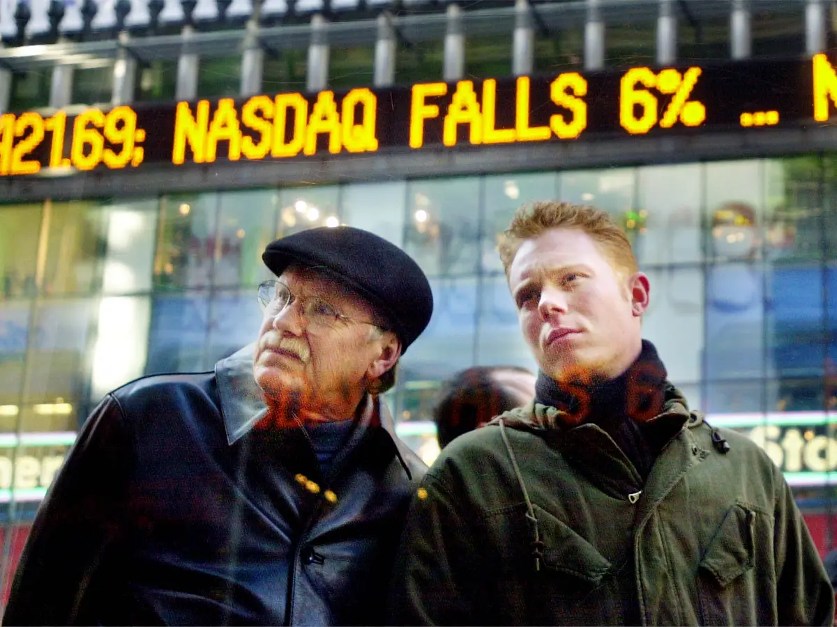The dot-com bubble bursts