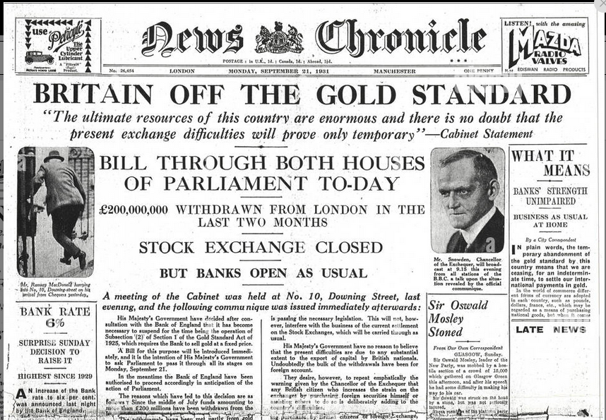 Britain leaves gold