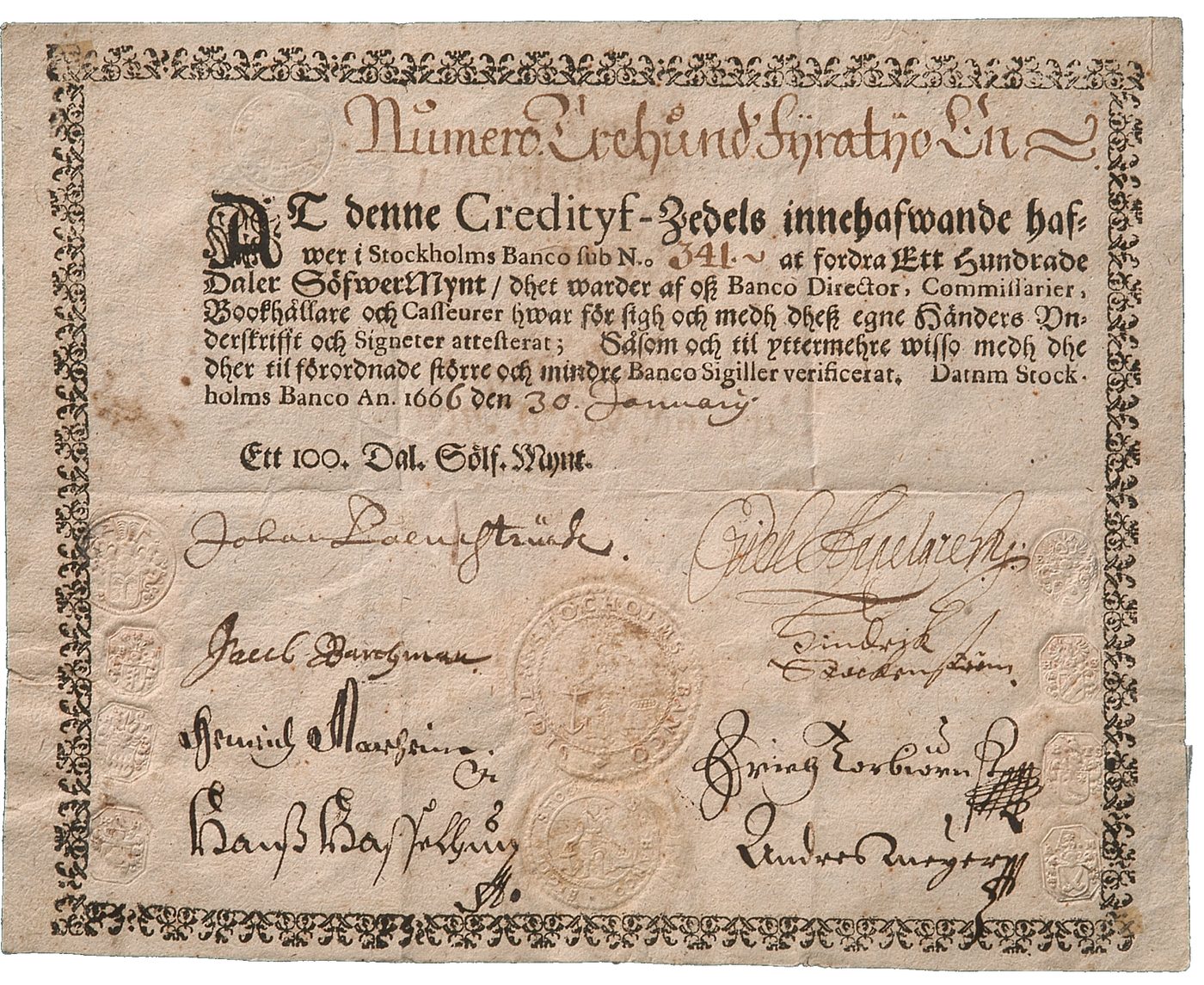 Europe's first banknotes